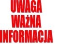 UWAGA! Ważne informacje dla rodziców.